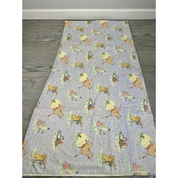 Laura Ashley Nursery Rhyme Curtain Valances Hey Diddle Cow Moon - Set of TWO! - Picture 5 of 12